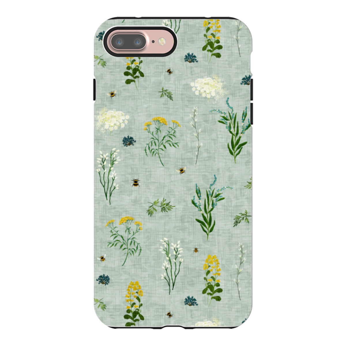 iPhone Tough Case - Song Bird Florals and Bees By Katherine Quinn