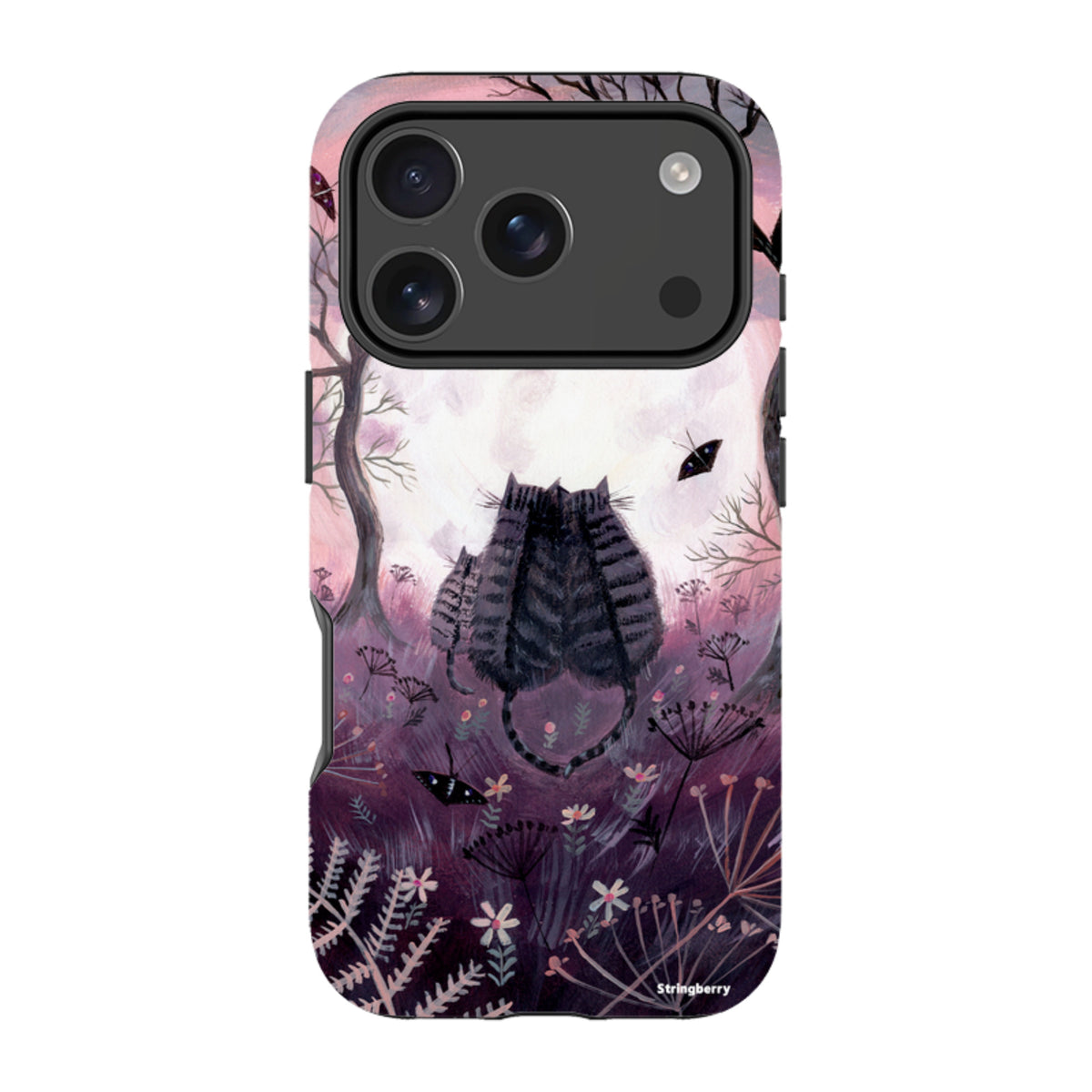 iPhone Tough Case - Spooky Cats By Mary Stubberfield