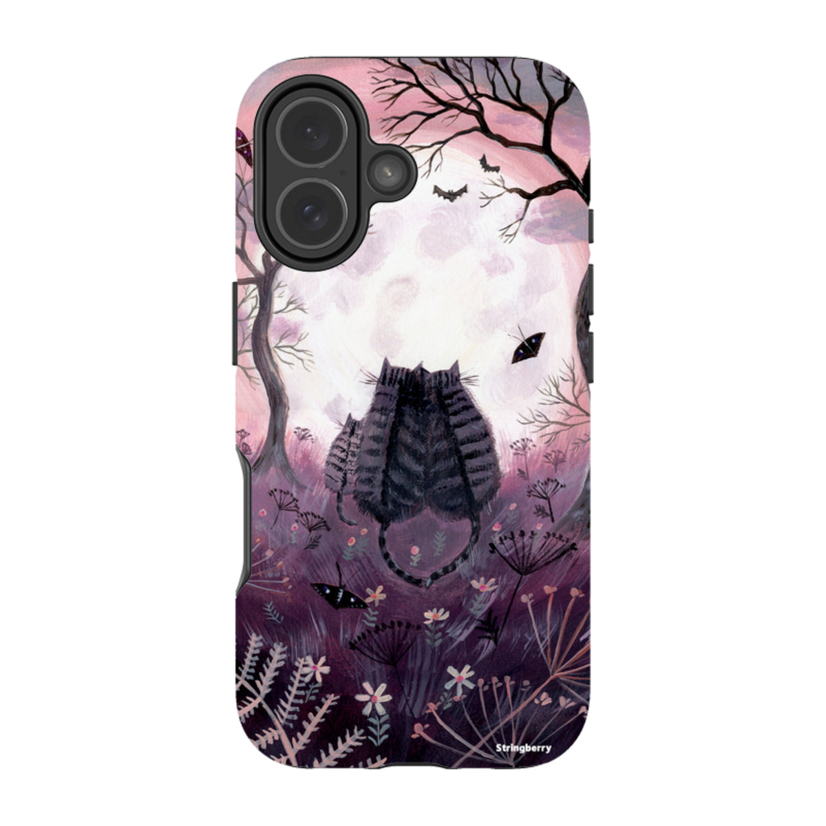 iPhone Tough Case - Spooky Cats By Mary Stubberfield