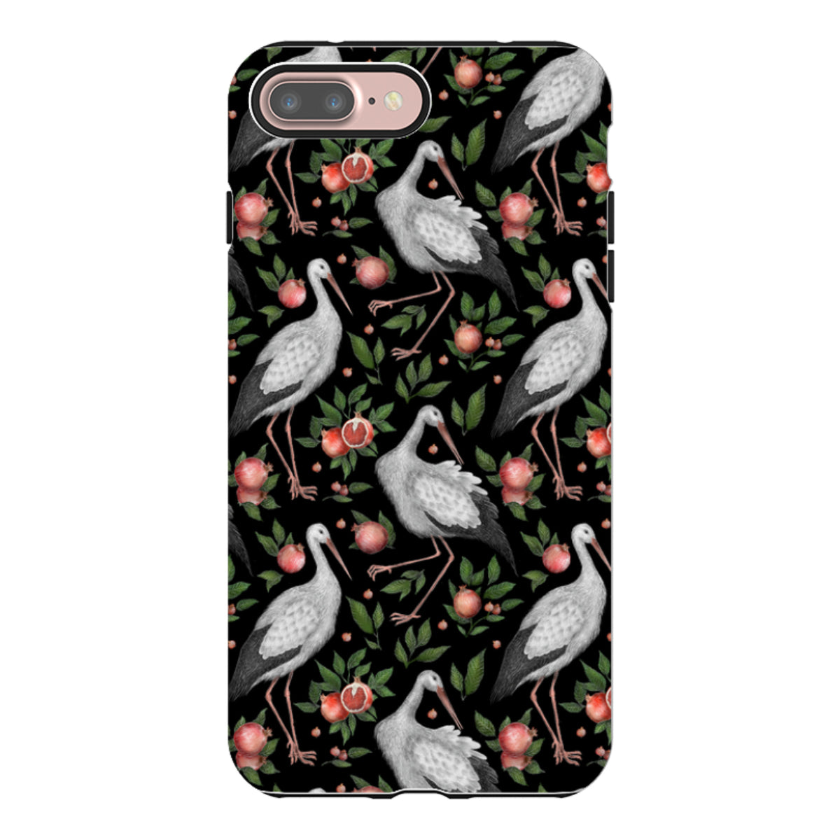 iPhone Tough Case - Stork Pattern By Catherine Rowe