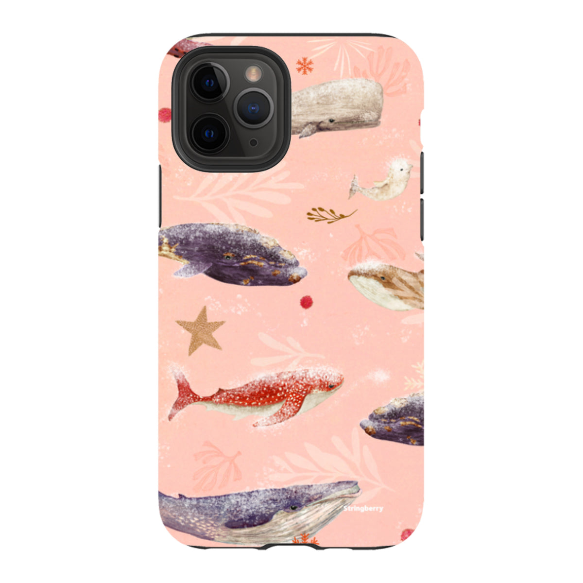 iPhone Tough Case - Sugar Plum Whales By Katherine Quinn