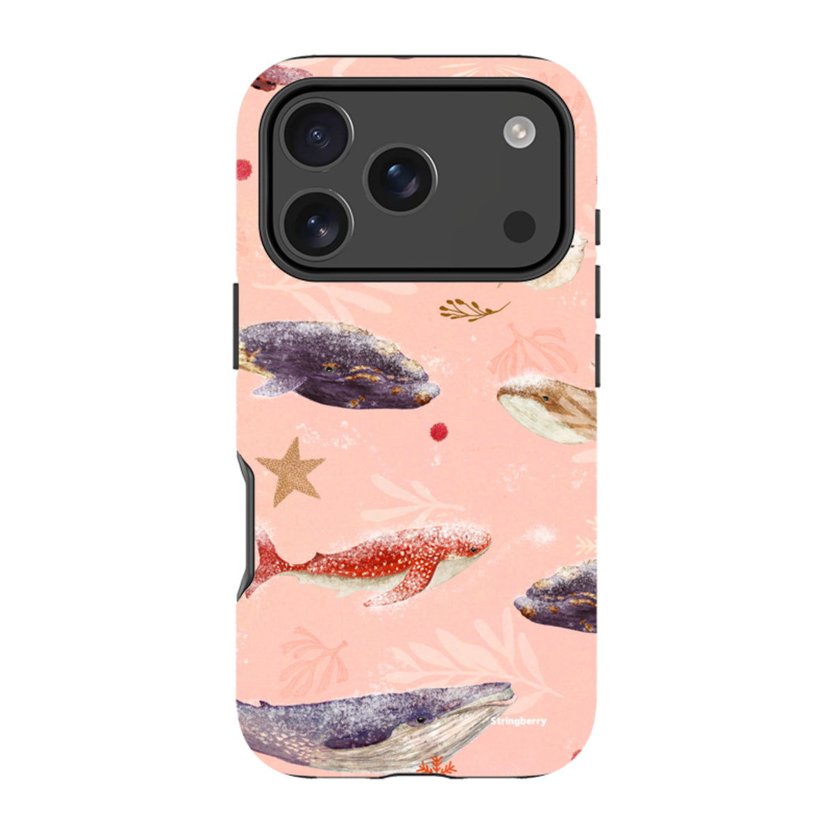 iPhone Tough Case - Sugar Plum Whales By Katherine Quinn