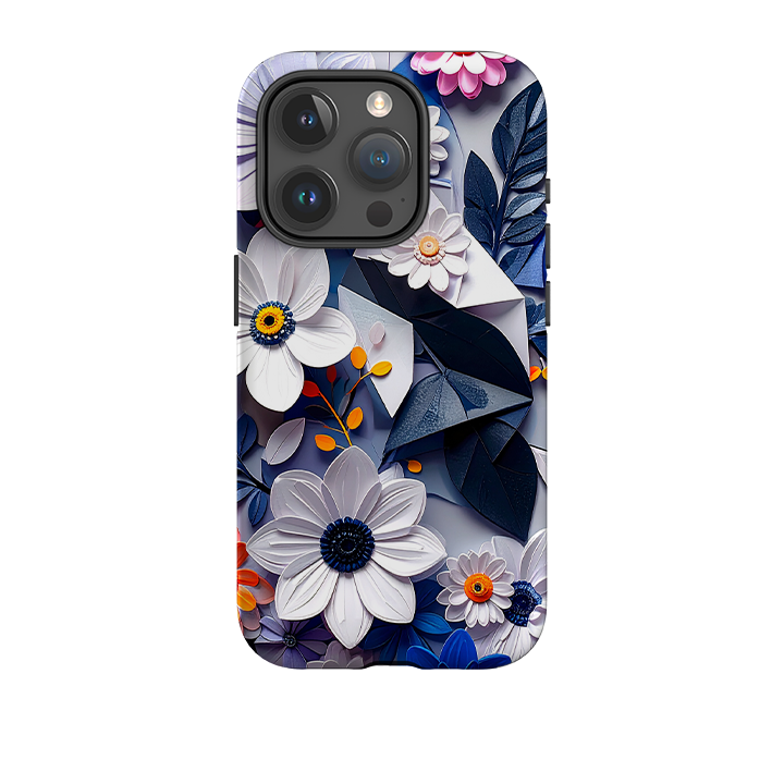 iPhone Tough Case - Summer Blue Florals