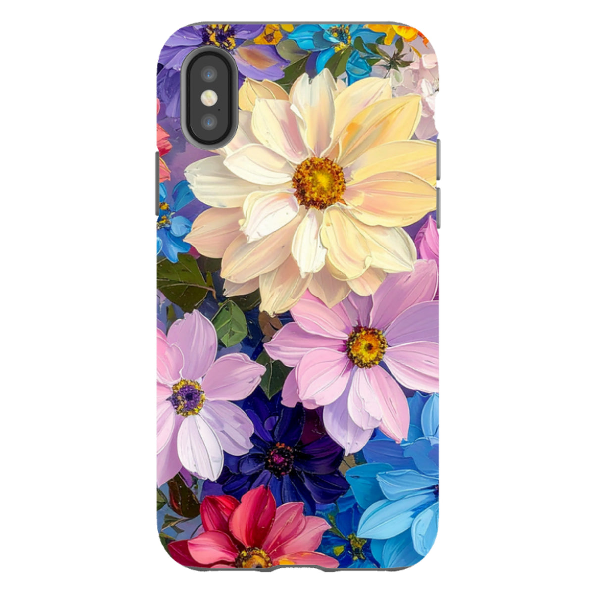 iPhone Tough Case - Summer Floral Blue Garden