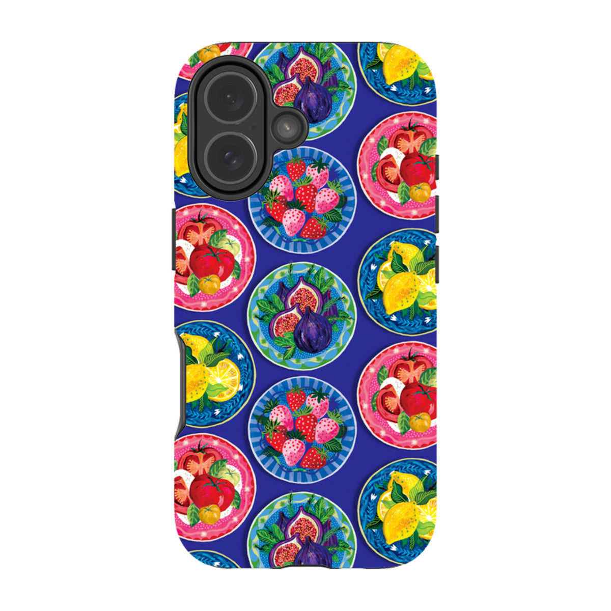 iPhone Tough Case - Summer Plates Blue By Emma Frances Grant