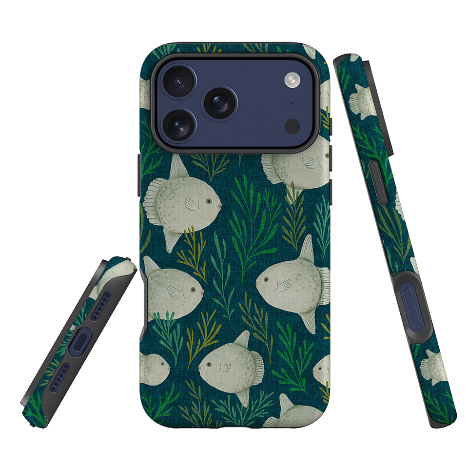 iPhone Tough Case - Sunfish blue By Katherine Quinn