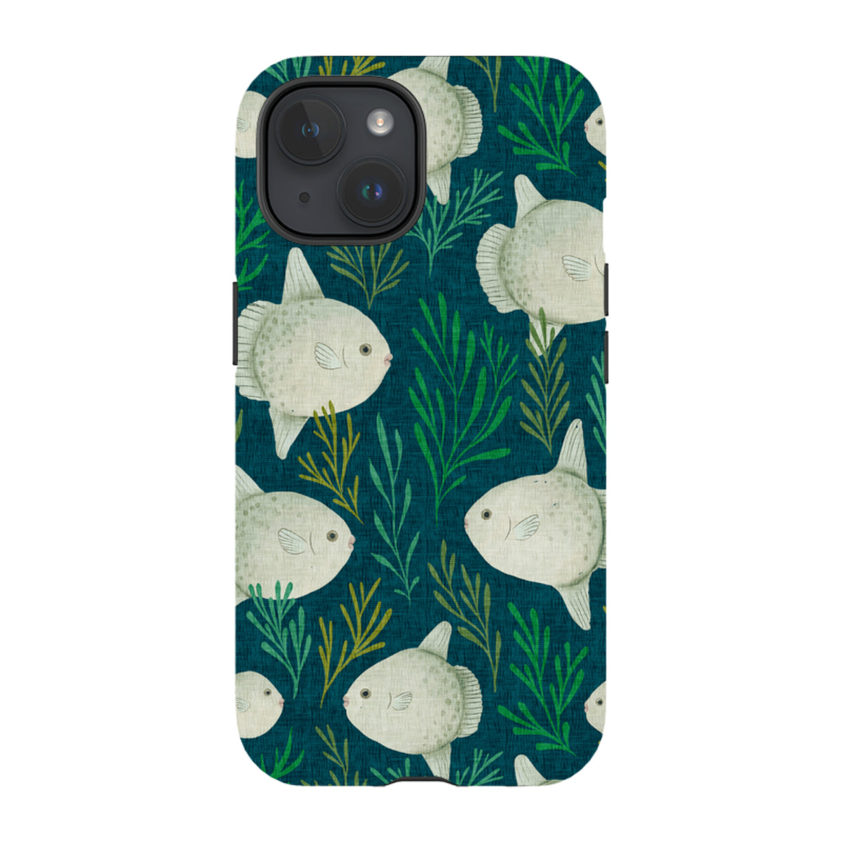 iPhone Tough Case - Sunfish blue By Katherine Quinn