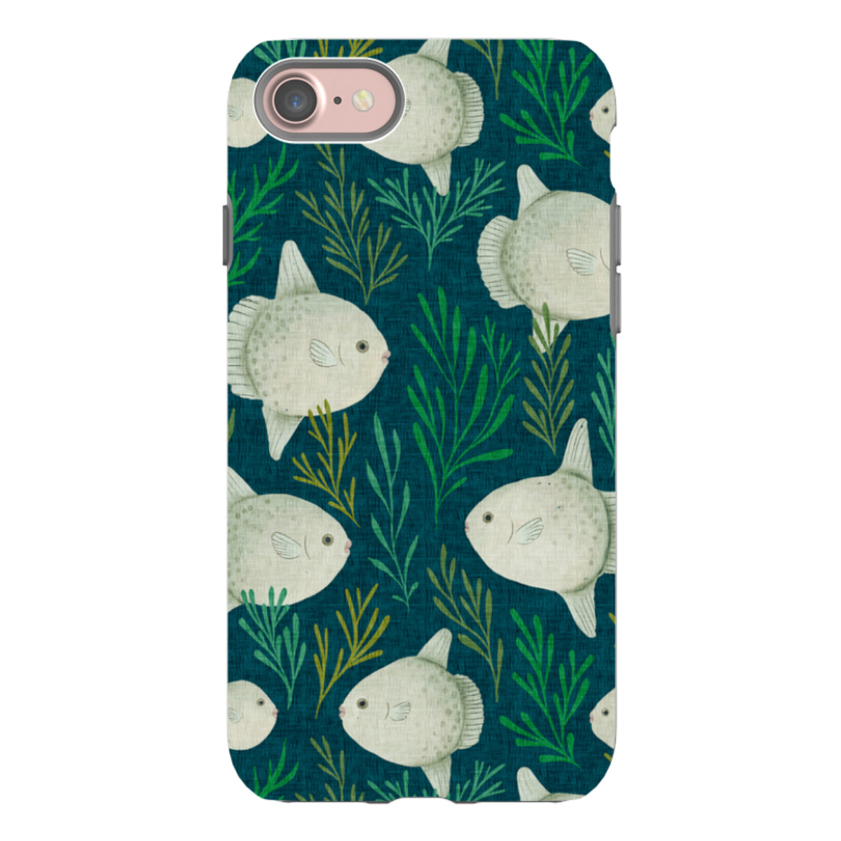 iPhone Tough Case - Sunfish blue By Katherine Quinn