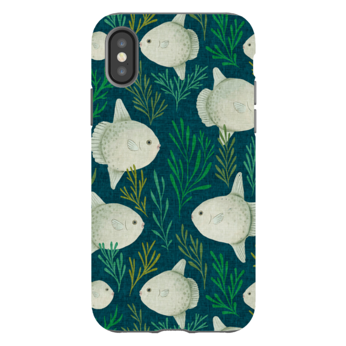 iPhone Tough Case - Sunfish blue By Katherine Quinn