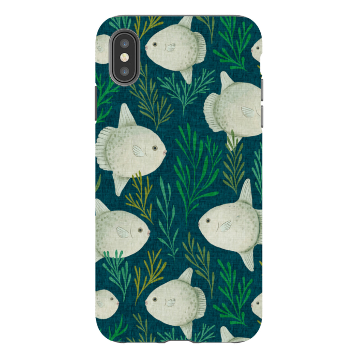 iPhone Tough Case - Sunfish blue By Katherine Quinn