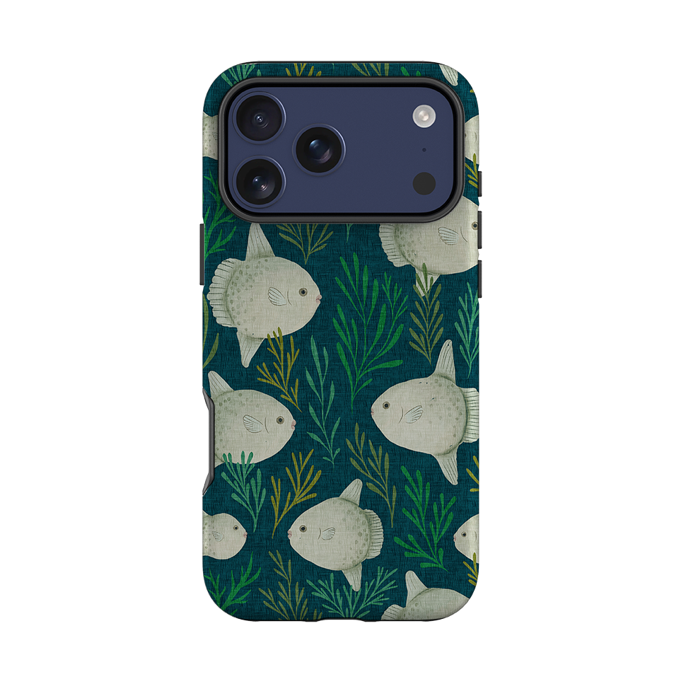 iPhone Tough Case - Sunfish blue By Katherine Quinn