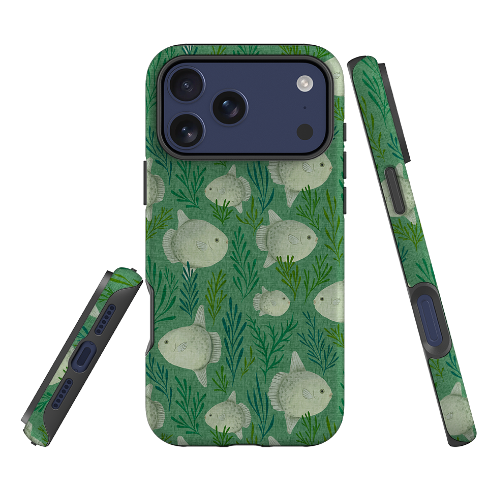 iPhone Tough Case - Sunfish green By Katherine Quinn