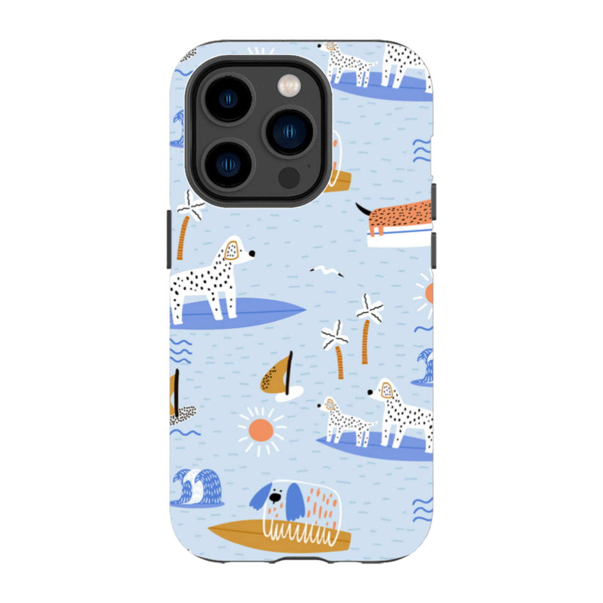 iPhone Tough Case - Surfing Dogs