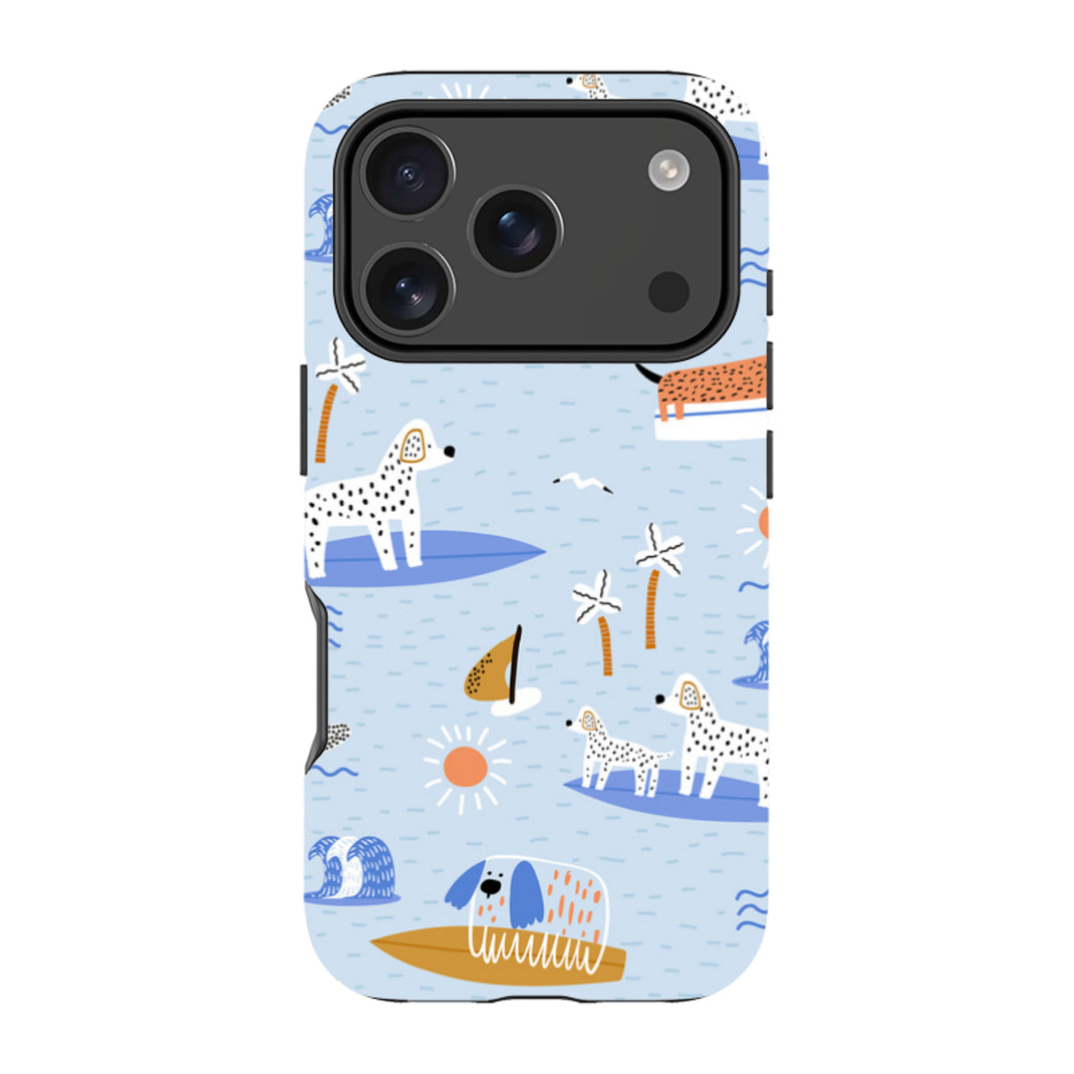 iPhone Tough Case - Surfing Dogs