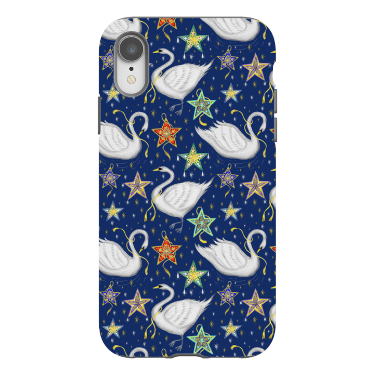 iPhone Tough Case - Swan Pattern By Catherine Rowe
