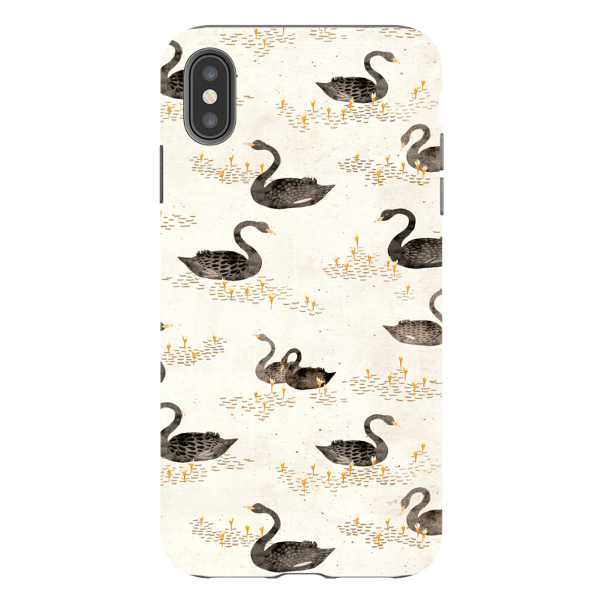 iPhone Tough Case - Swans Cream By Katherine Quinn