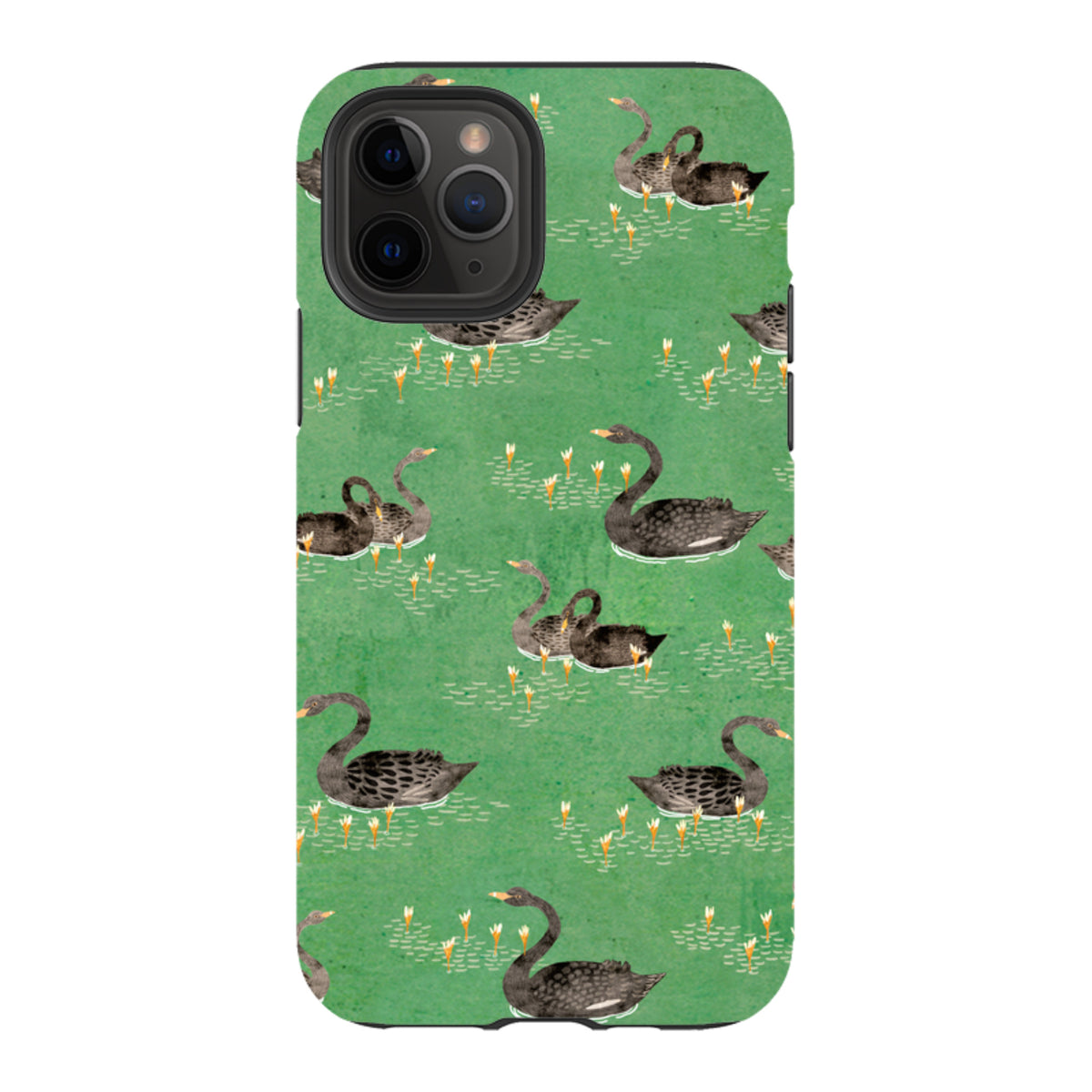 iPhone Tough Case - Swans Green By Katherine Quinn