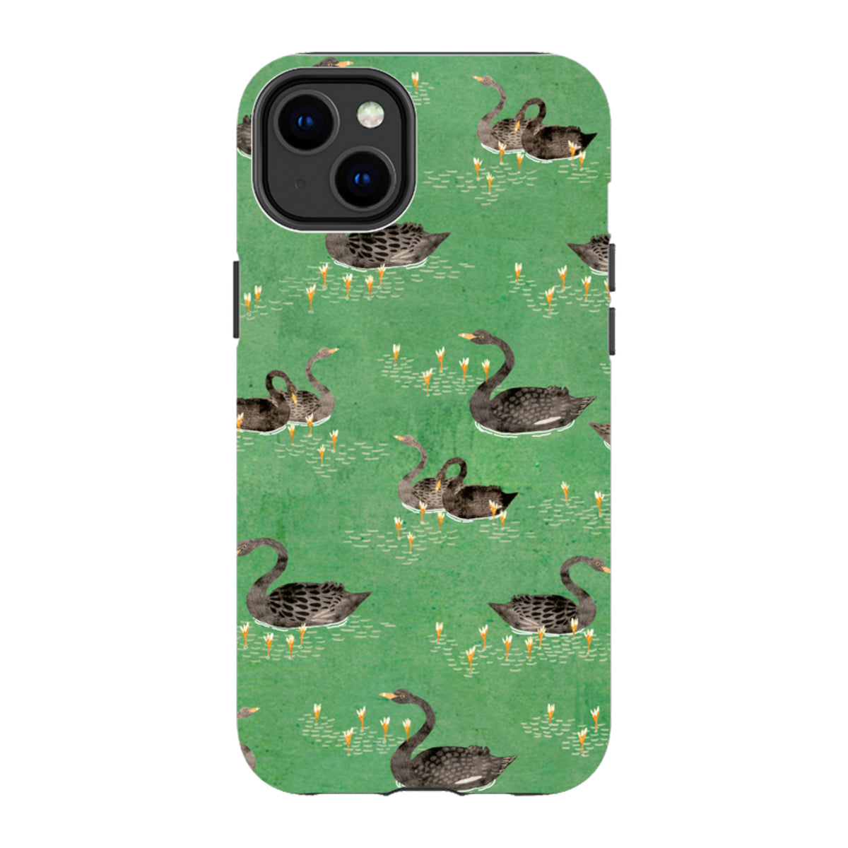 iPhone Tough Case - Swans Green By Katherine Quinn