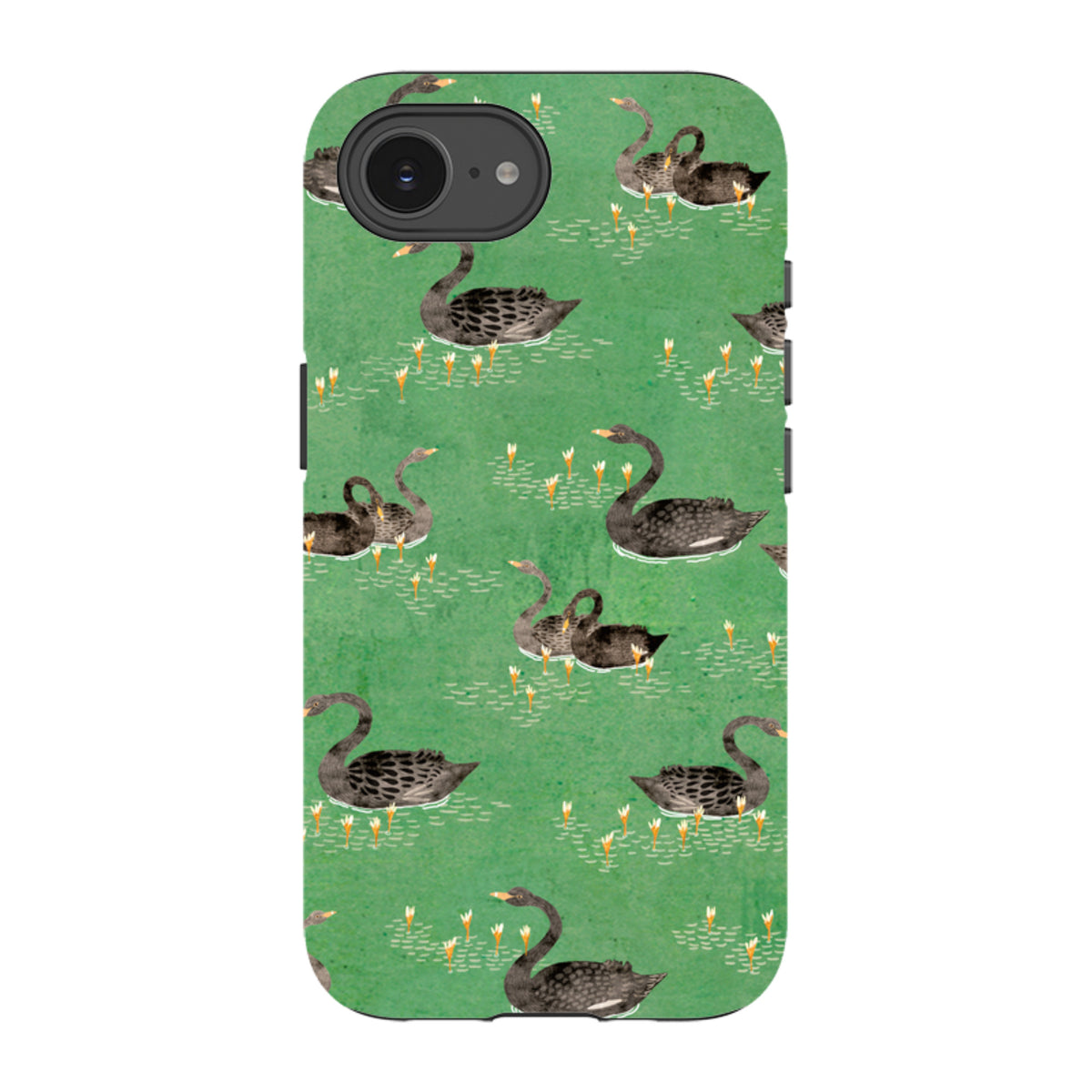 iPhone Tough Case - Swans Green By Katherine Quinn