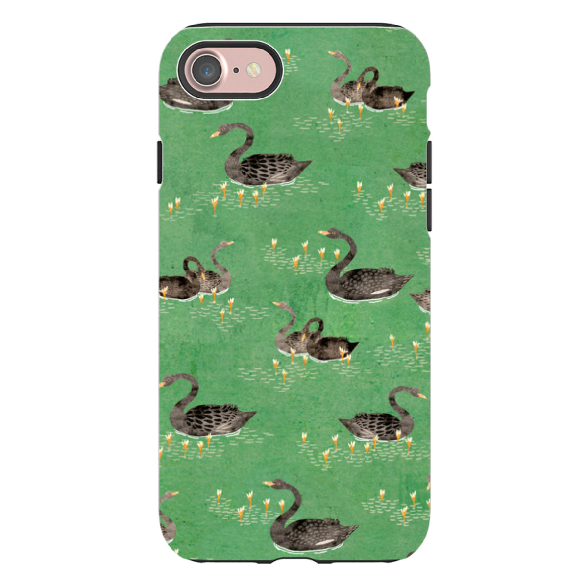 iPhone Tough Case - Swans Green By Katherine Quinn