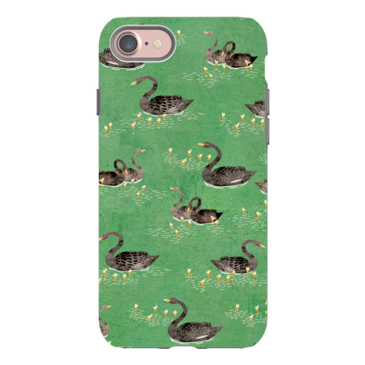 iPhone Tough Case - Swans Green By Katherine Quinn