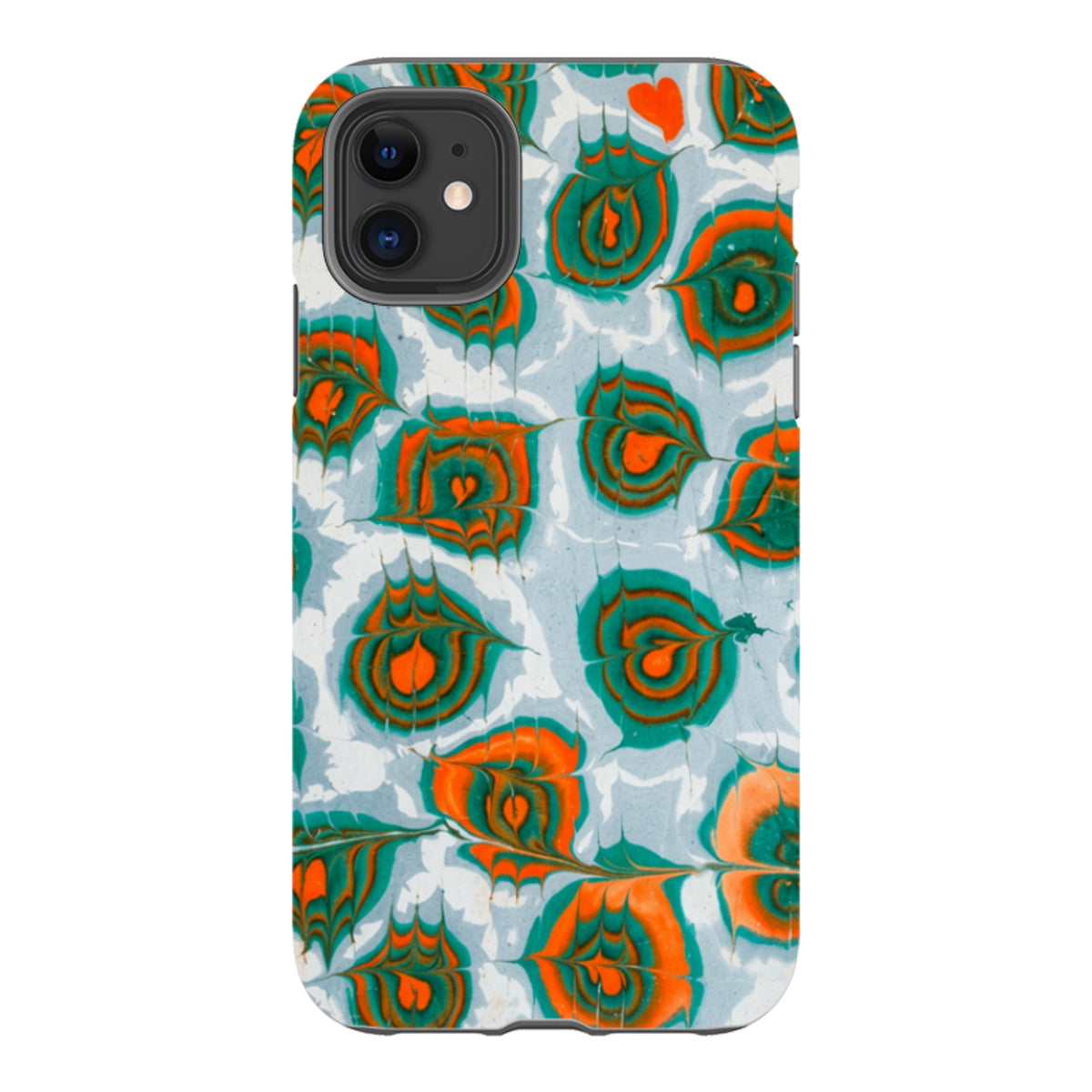 iPhone Tough Case - Teal & Orange Marble
