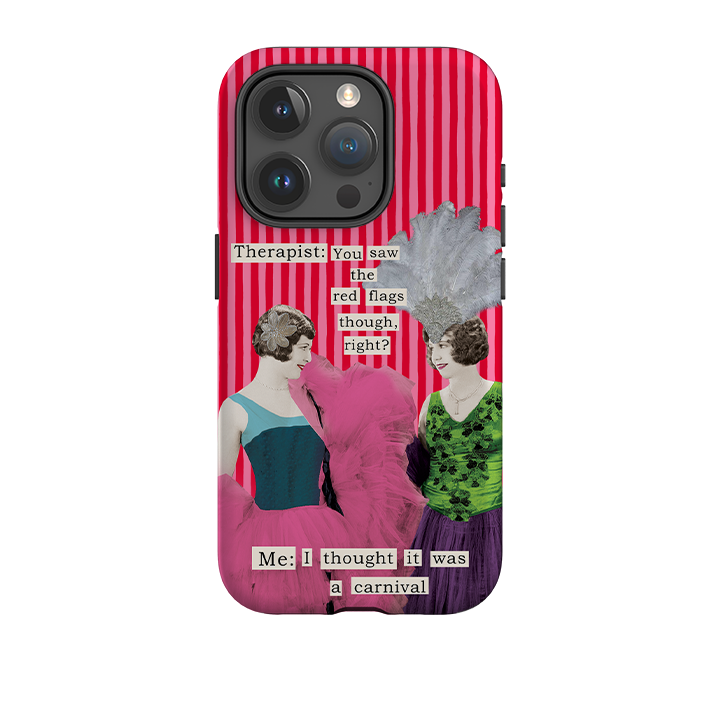 iPhone Tough Case - Therapist Red Flag By Clare Jordan