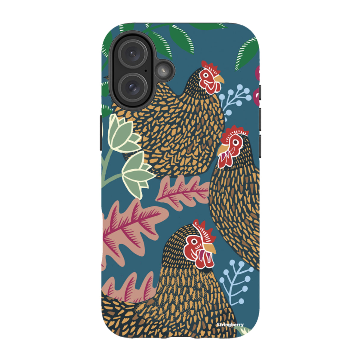 iPhone Tough Case - Three French Hens By Kate Heiss