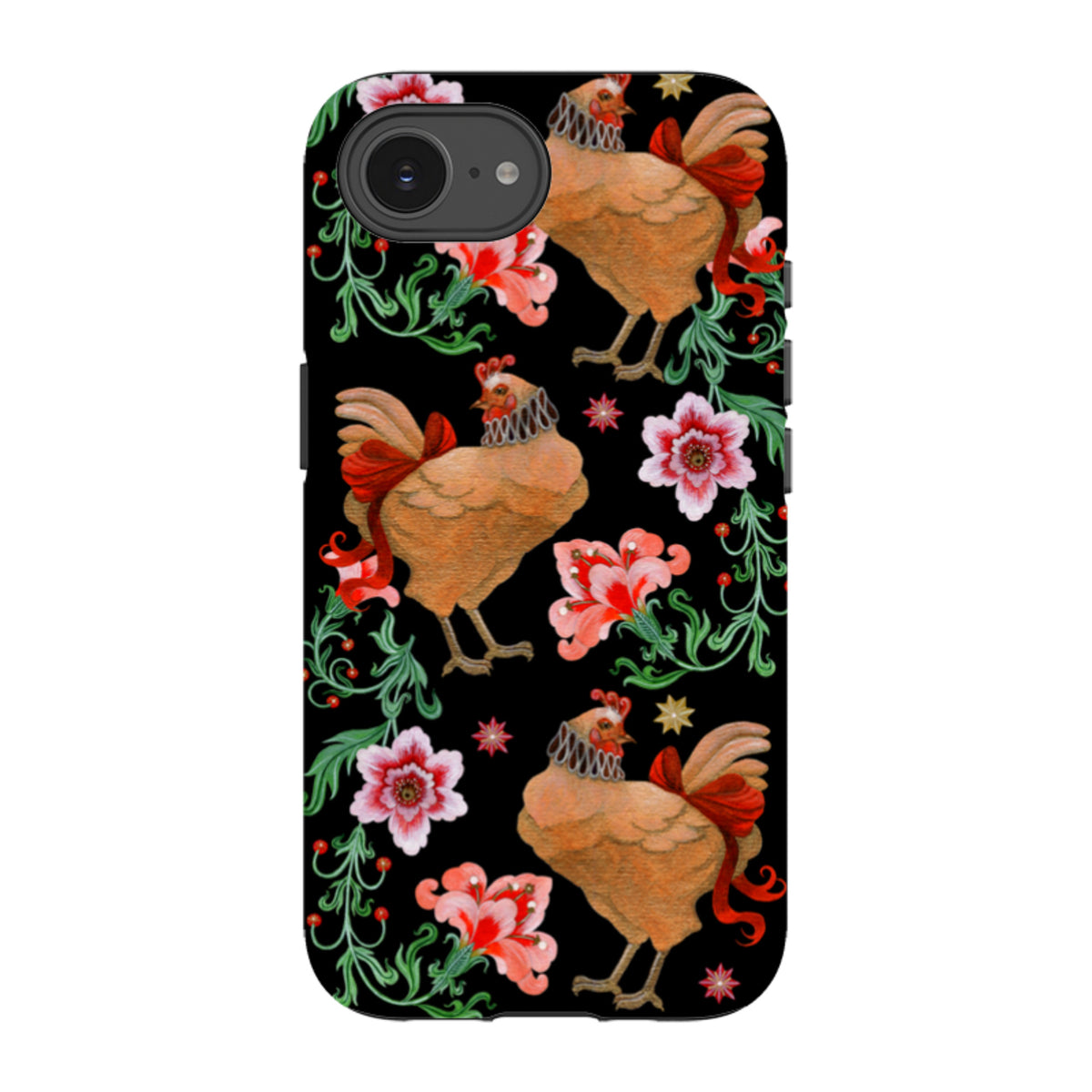 iPhone Tough  Case - Three French Hens By Maria Matos