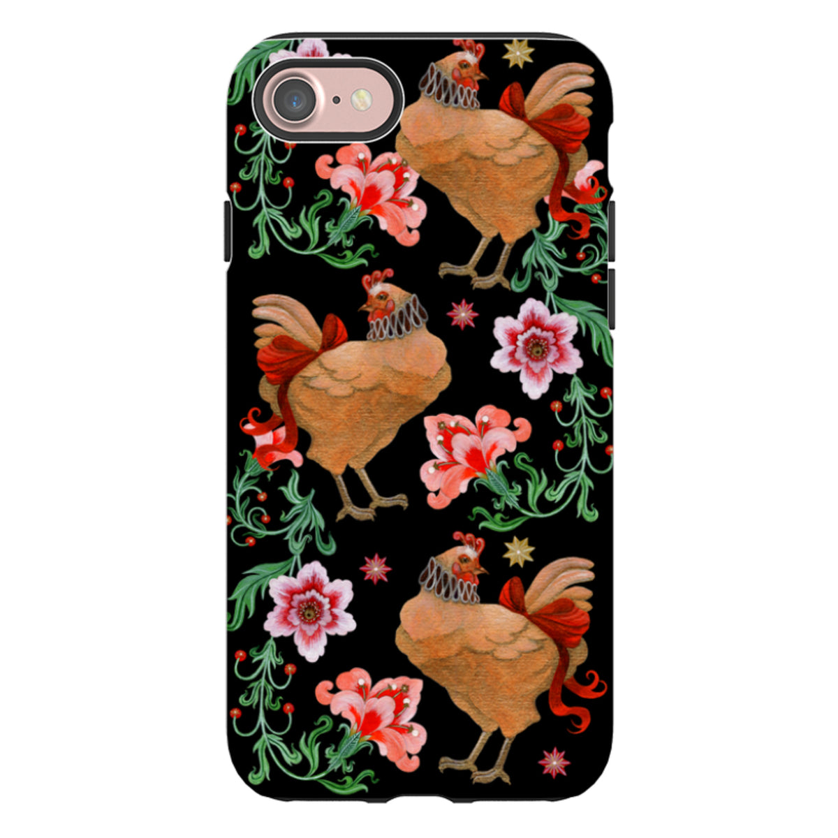 iPhone Tough  Case - Three French Hens By Maria Matos