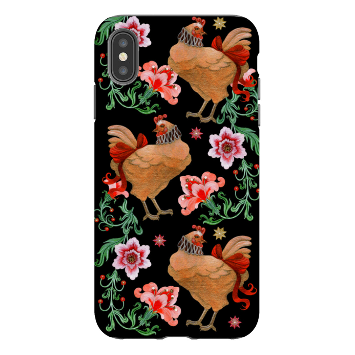 iPhone Tough  Case - Three French Hens By Maria Matos