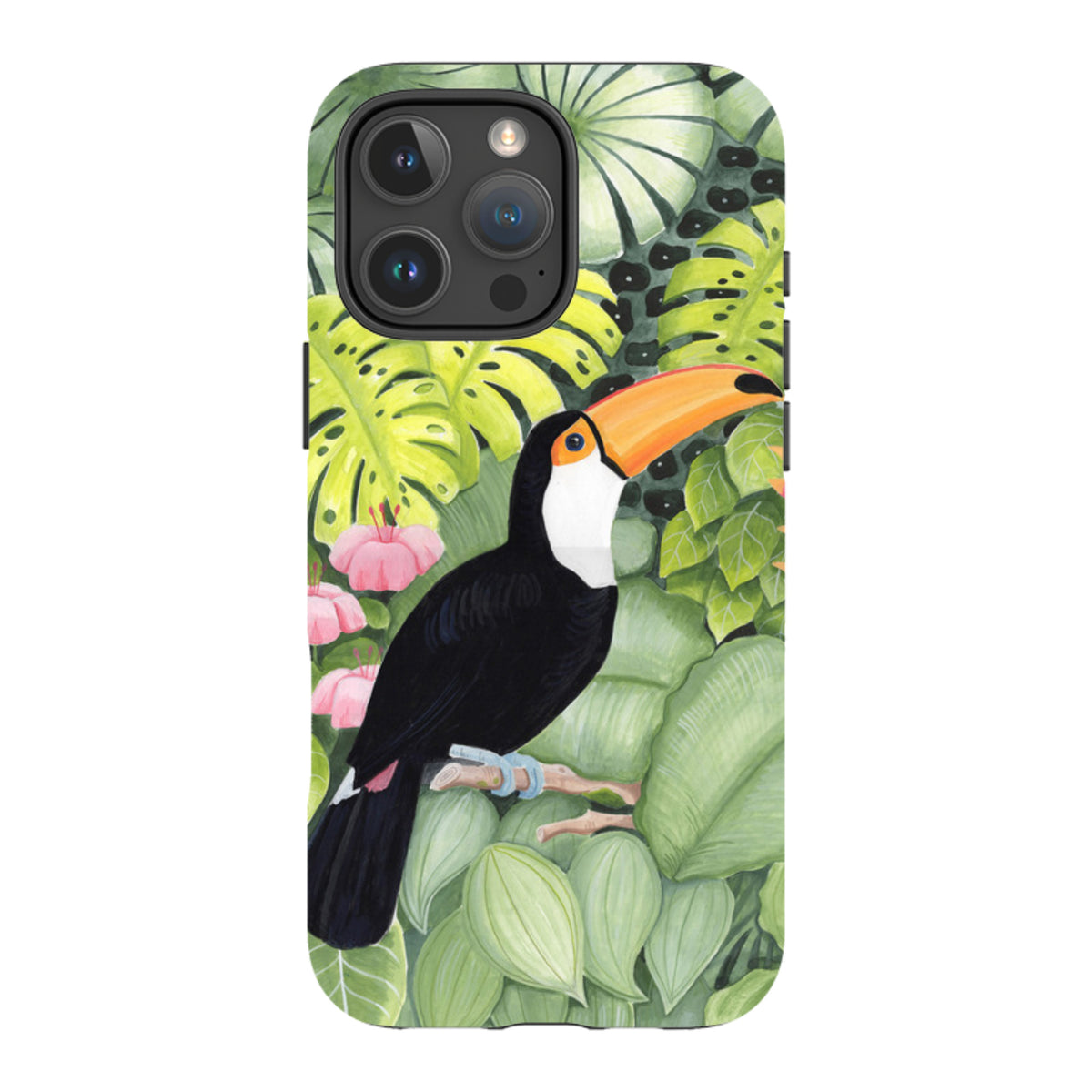 iPhone Tough Case - Toucan In Leaves By Bex Parkin