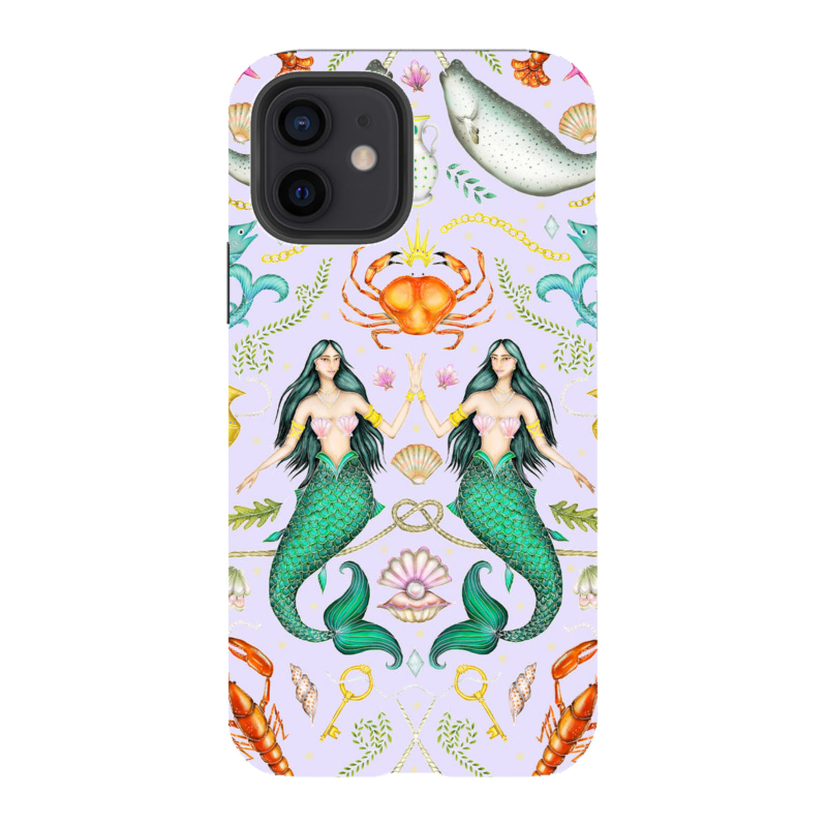 iPhone Tough Case - Tritons Treasure Lilac By Catherine Rowe