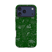 iPhone Tough Case - Tropical Jungle Animals green By Katherine Quinn