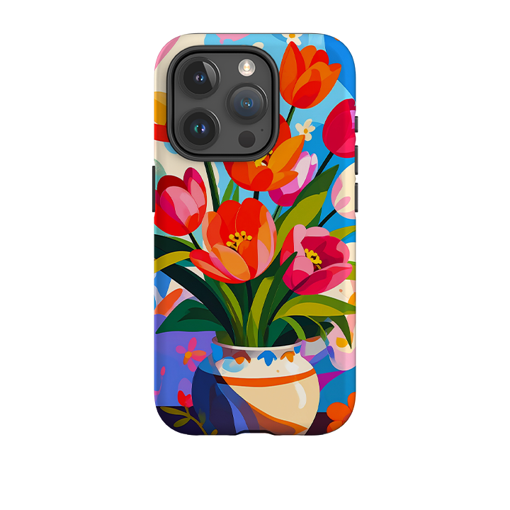 iPhone Tough Case - Tulip Pot Floral