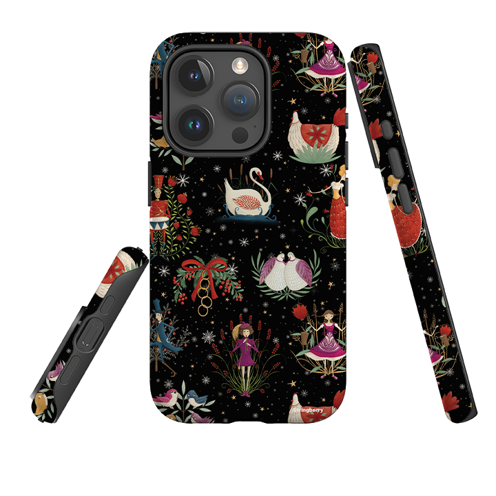 iPhone Tough Case - Twelve Days Black By Maja Lindberg