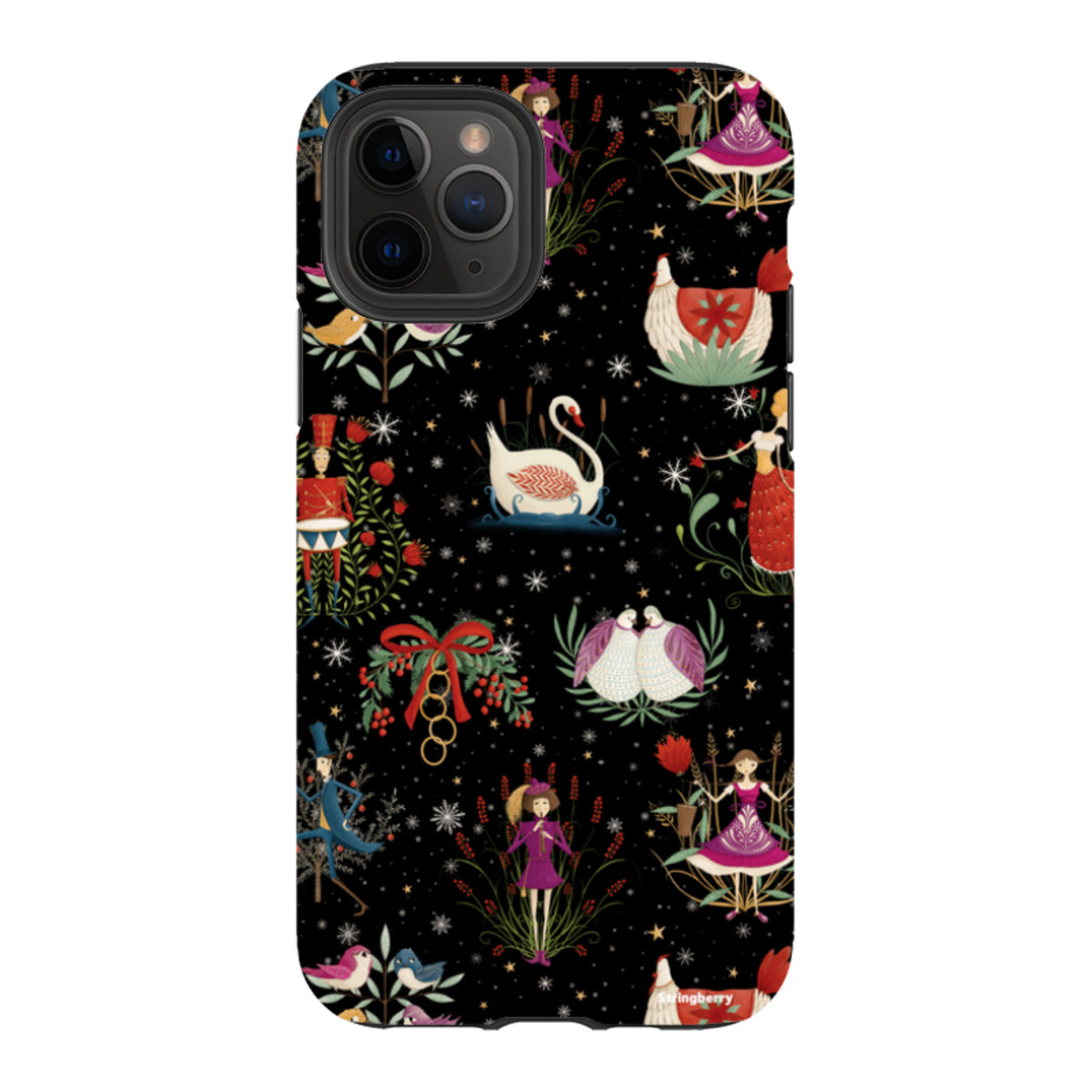 iPhone Tough Case - Twelve Days Black By Maja Lindberg