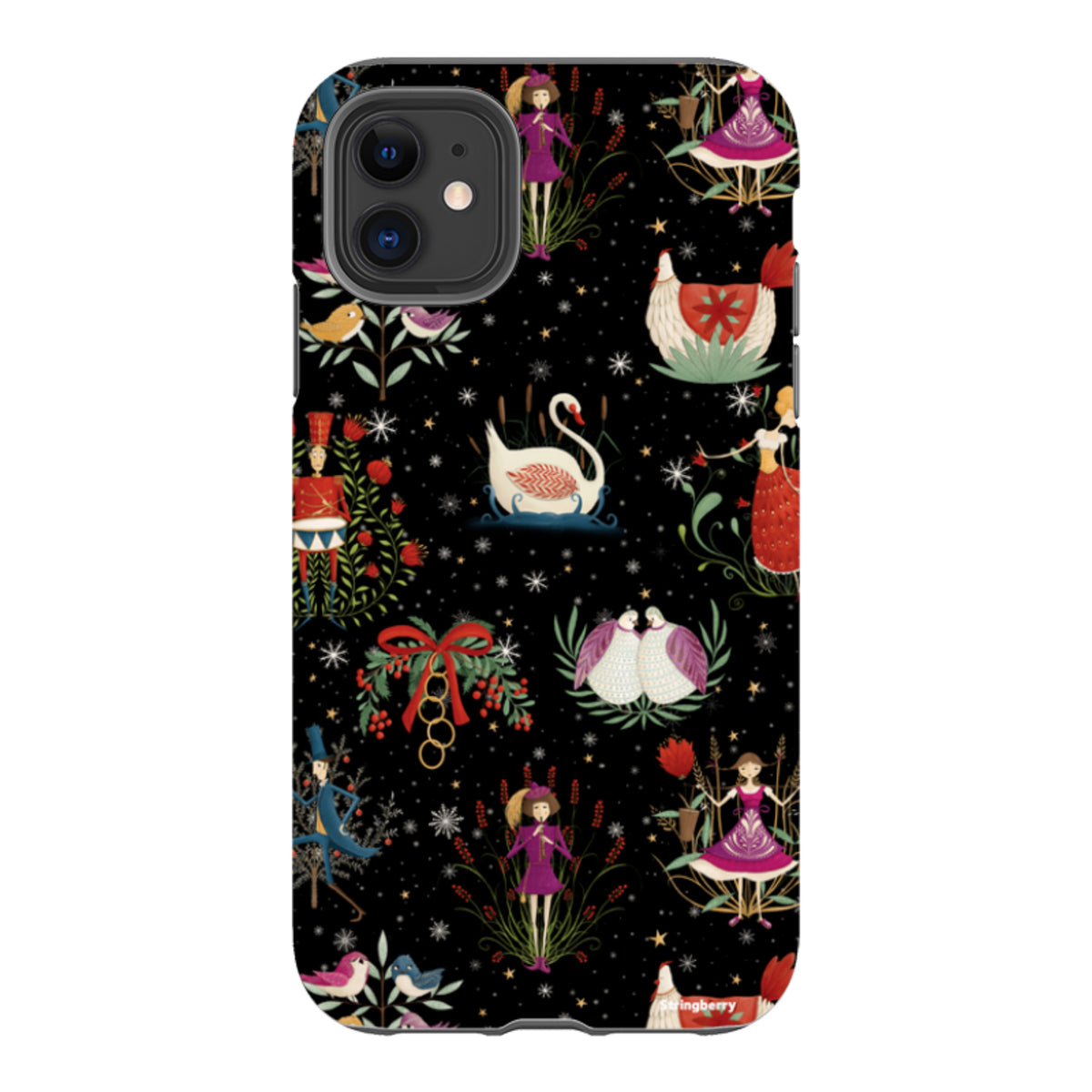 iPhone Tough Case - Twelve Days Black By Maja Lindberg