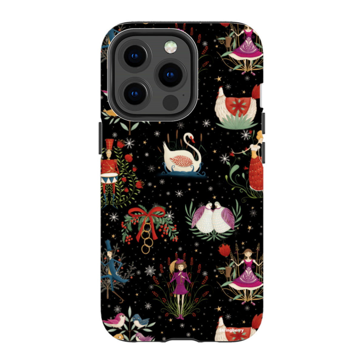 iPhone Tough Case - Twelve Days Black By Maja Lindberg