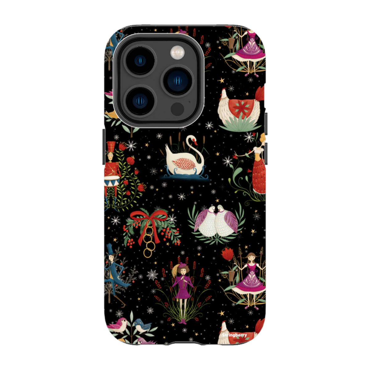 iPhone Tough Case - Twelve Days Black By Maja Lindberg