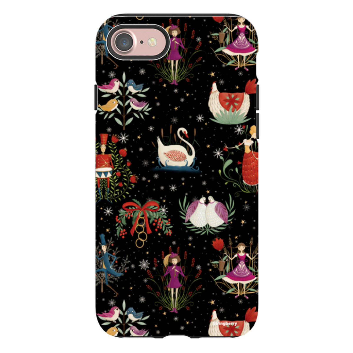 iPhone Tough Case - Twelve Days Black By Maja Lindberg
