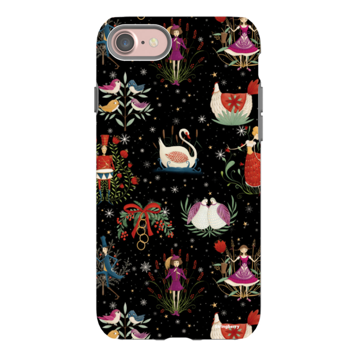 iPhone Tough Case - Twelve Days Black By Maja Lindberg