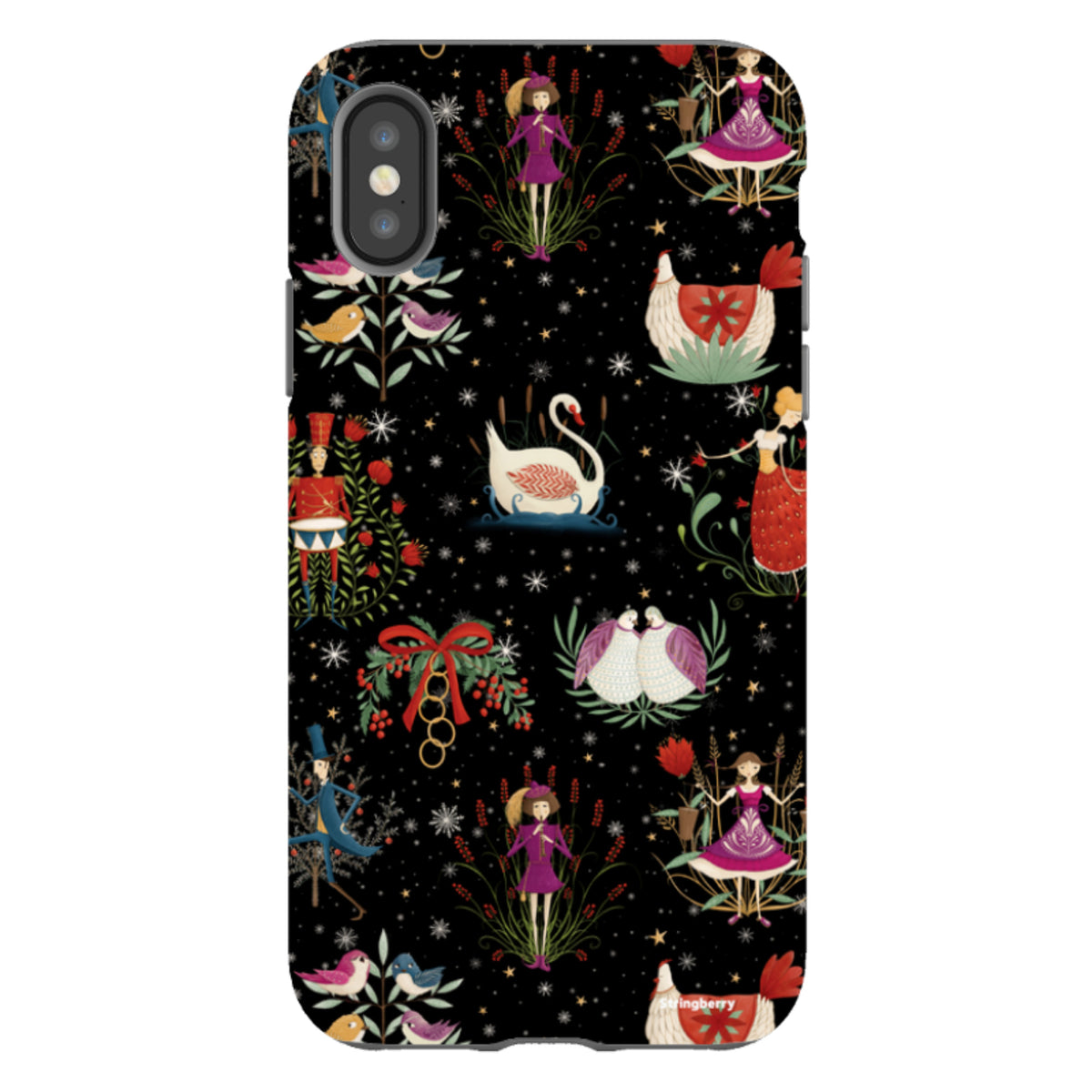 iPhone Tough Case - Twelve Days Black By Maja Lindberg