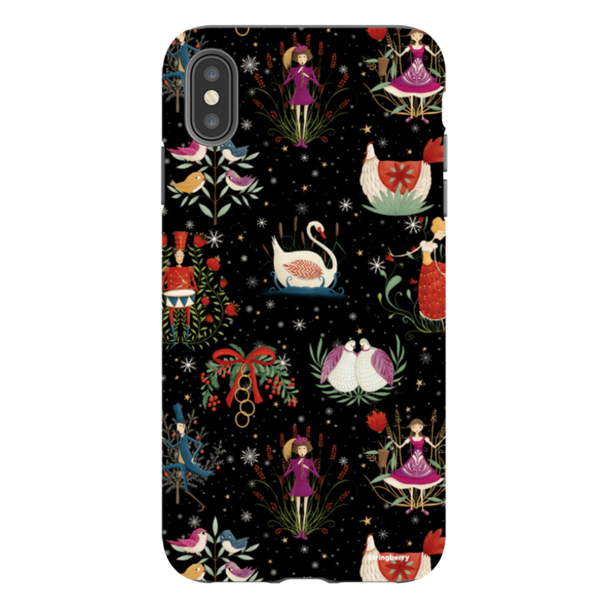 iPhone Tough Case - Twelve Days Black By Maja Lindberg