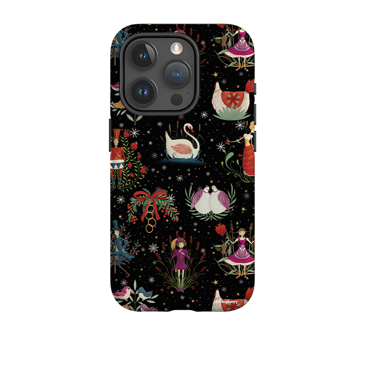 iPhone Tough Case - Twelve Days Black By Maja Lindberg