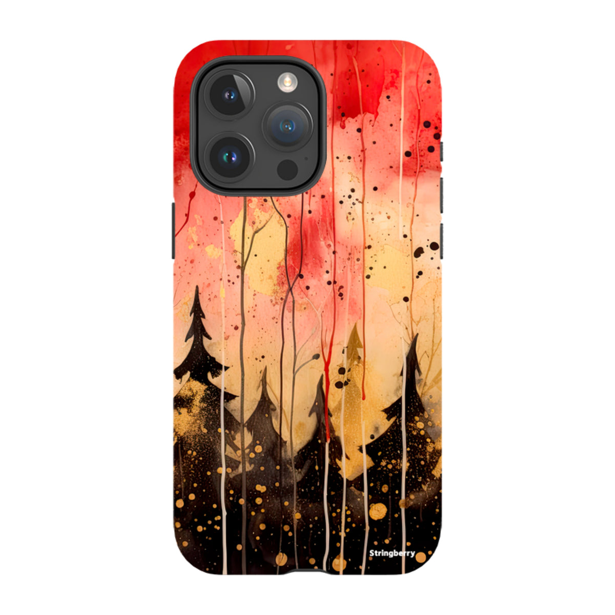 Здрав кейс за iPhone - Акварелна зимна гора