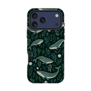 iPhone Tough Case - Whale garden black By Katherine Quinn