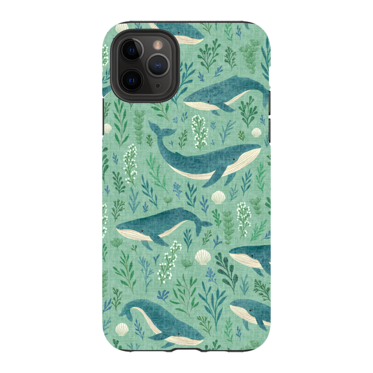 iPhone Tough Case - Whale garden blue By Katherine Quinn