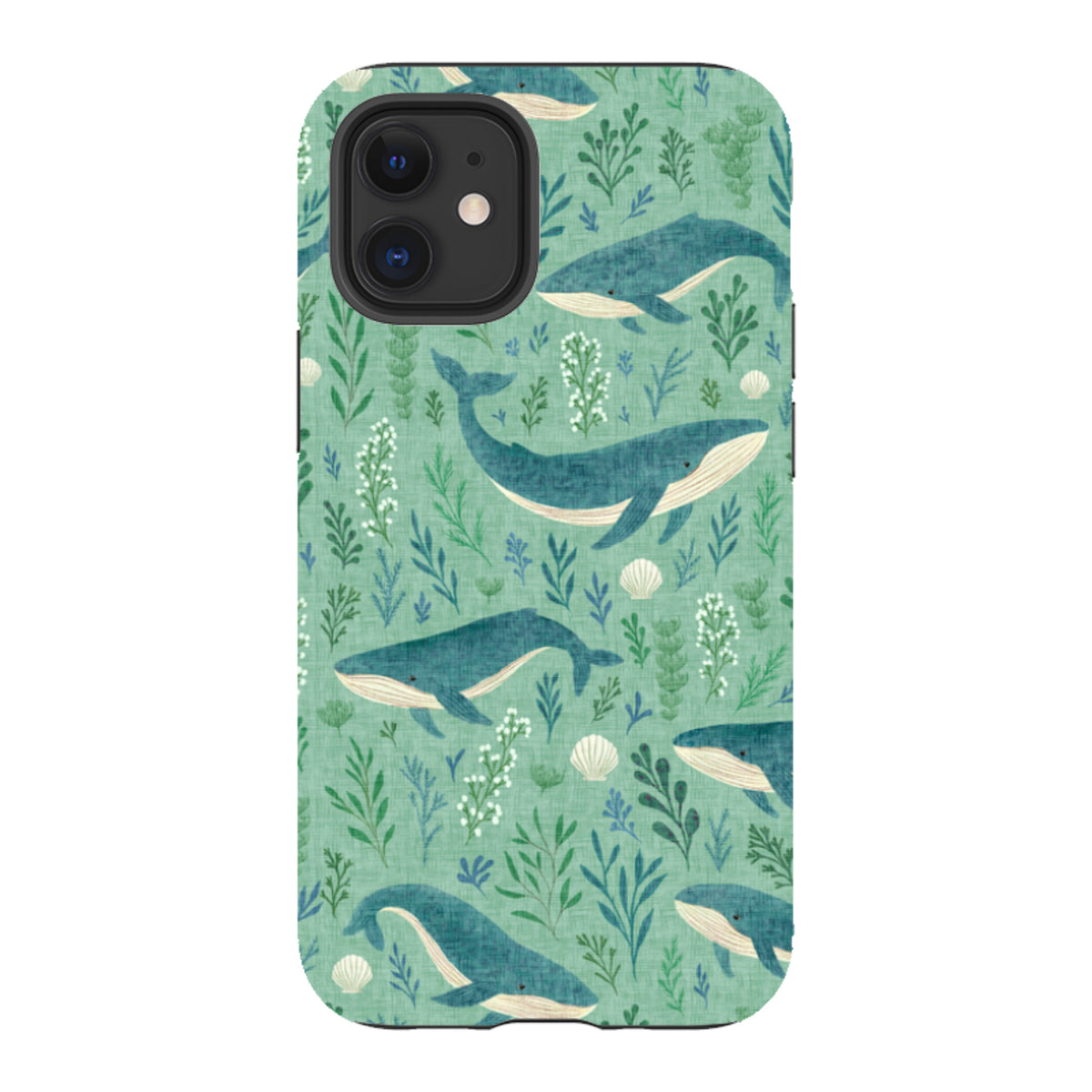 iPhone Tough Case - Whale garden blue By Katherine Quinn