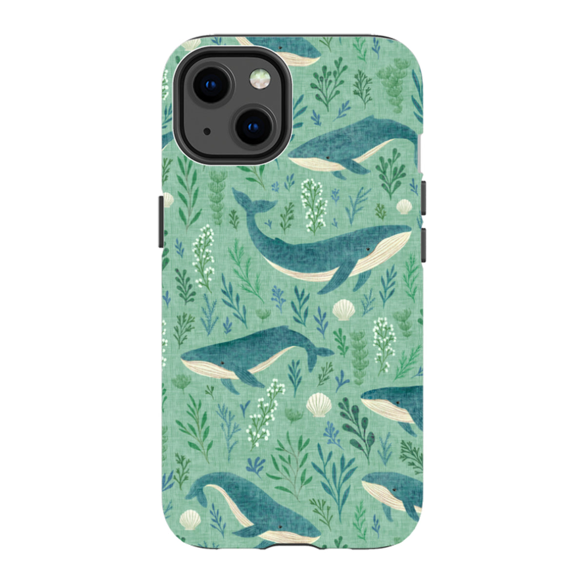 iPhone Tough Case - Whale garden blue By Katherine Quinn